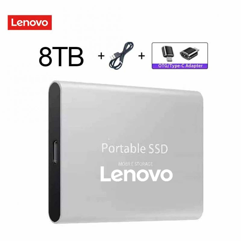 Lenovo External Hard Drive Portable SSD 1TB 2TB External Mobile Hard Disk 32TB USB 3.1/Type-C Solid State Disks For Laptops MAC