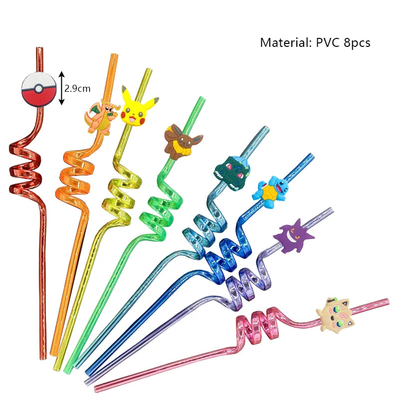 Pokemon Birthday Party Decoration New Pikachu Latex Foil Balloon Kids Disposable Tableware Event Supplies Backdrop Child Gift