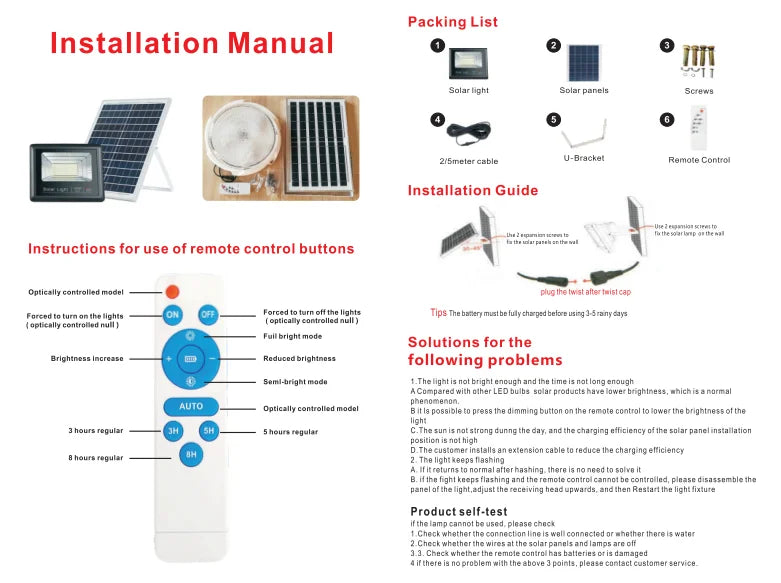 JVEE 30W 1000mAh Solar Flood Lights Remote Control Powered Spotlight Outdoor Waterproof IP67 Villa Street Lamp Adjustable Angle