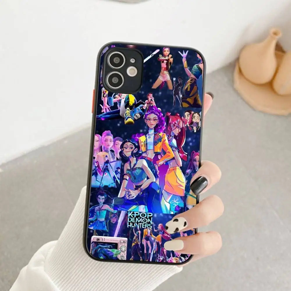 KPop D-Demon H-Hunters Phone Case For iPhone 16 15 14 13 12 11 Pro Max Mini X XS XR SE 7 Plus Shockproof Dustproof Cover Fundas