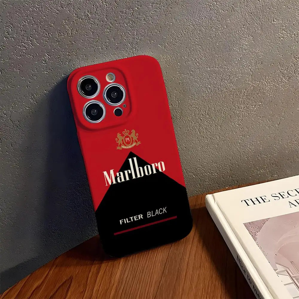 Cigarette-M-MarlboroeS Phone Case For IPhone 16Promax 16 15 14 13 12 11 Pro Max Plus Mini Film Soft Personalized Cover