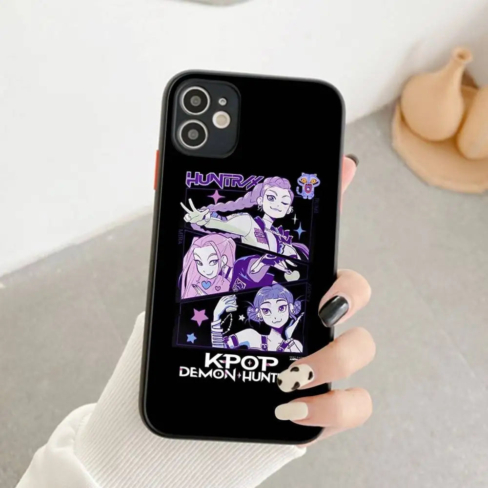 KPop D-Demon H-Hunters Phone Case For iPhone 16 15 14 13 12 11 Pro Max Mini X XS XR SE 7 Plus Shockproof Dustproof Cover Fundas