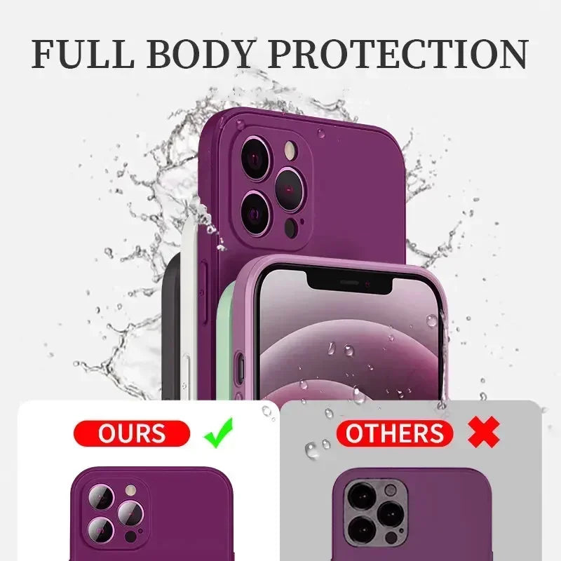 Official Phone Case For IPhone 17 Air 16 15 14 13 11 12 17 Pro Max Plus Silicone Solid Color Fall and Collision Protection Cover