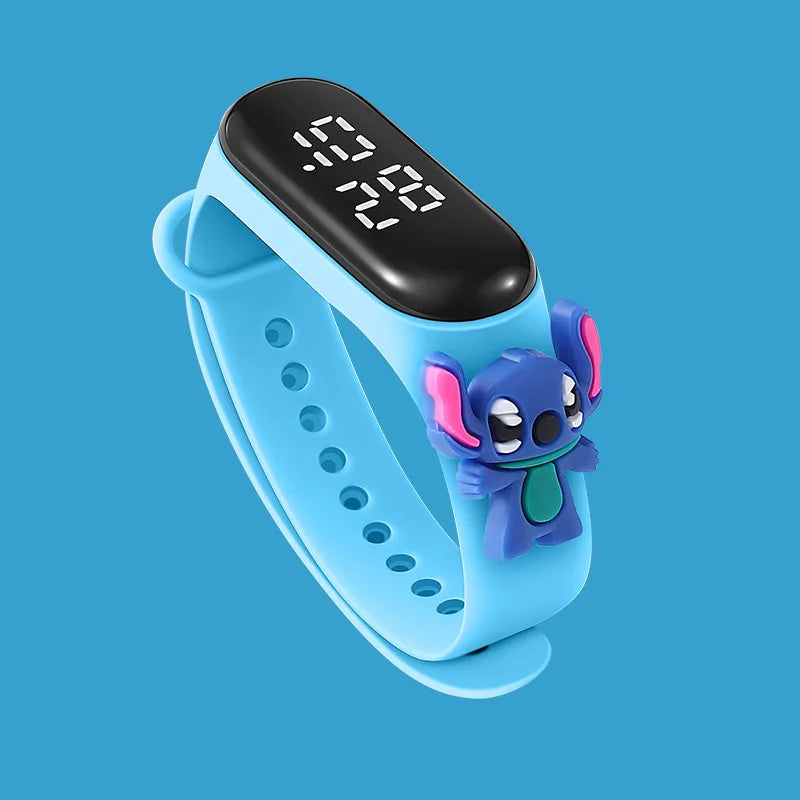 Disney Stitch LED Waterproof Kids Digital Watch Spiderman Hulk Children Watch Sports Touch Electronic Watch  Kids Gifts
