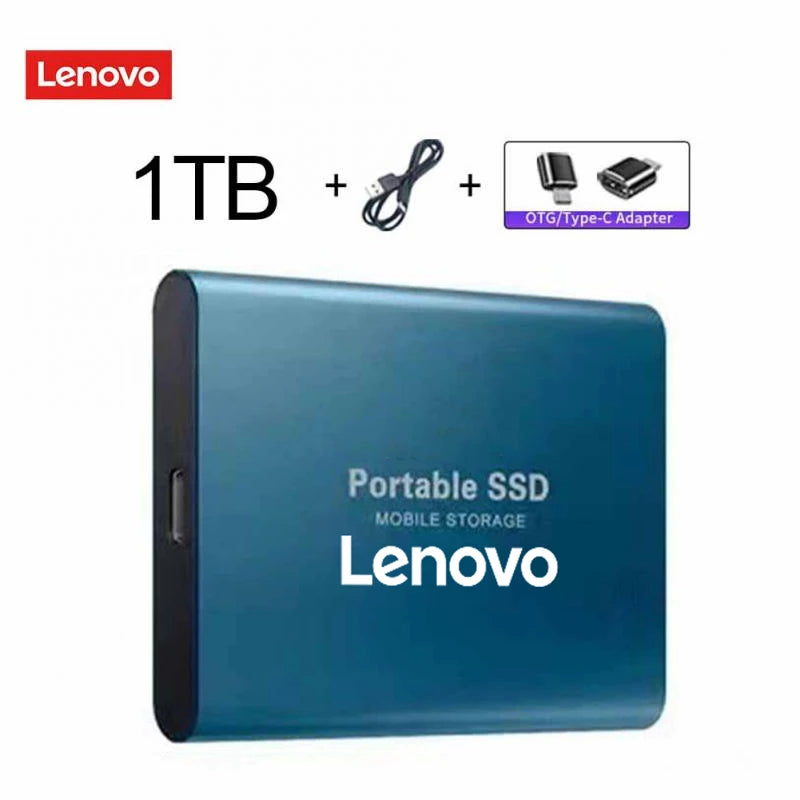 Lenovo External Hard Drive Portable SSD 1TB 2TB External Mobile Hard Disk 32TB USB 3.1/Type-C Solid State Disks For Laptops MAC
