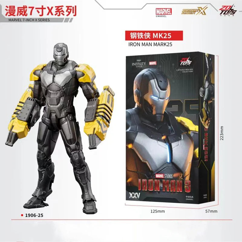 1:10 ZD Toys Iron Man MK25 Striker MK26 Gamma MK36 Peacemaker MK40 MK2 War Machine MK15 Sneaky Action Figure Collections Gift