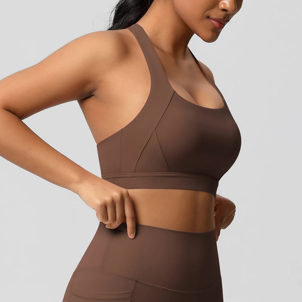 Women Sexy Yoga Vest Sexy Breathable Quick Drying Sport Brassiere Gym Push Up Shockproof High Intensity Pilates Clothes Women