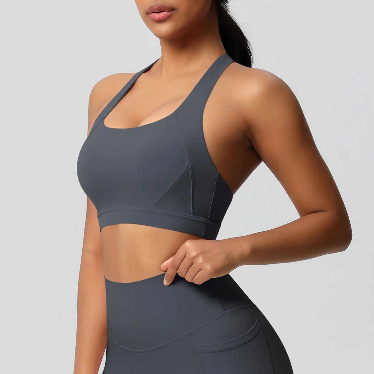 Women Sexy Yoga Vest Sexy Breathable Quick Drying Sport Brassiere Gym Push Up Shockproof High Intensity Pilates Clothes Women