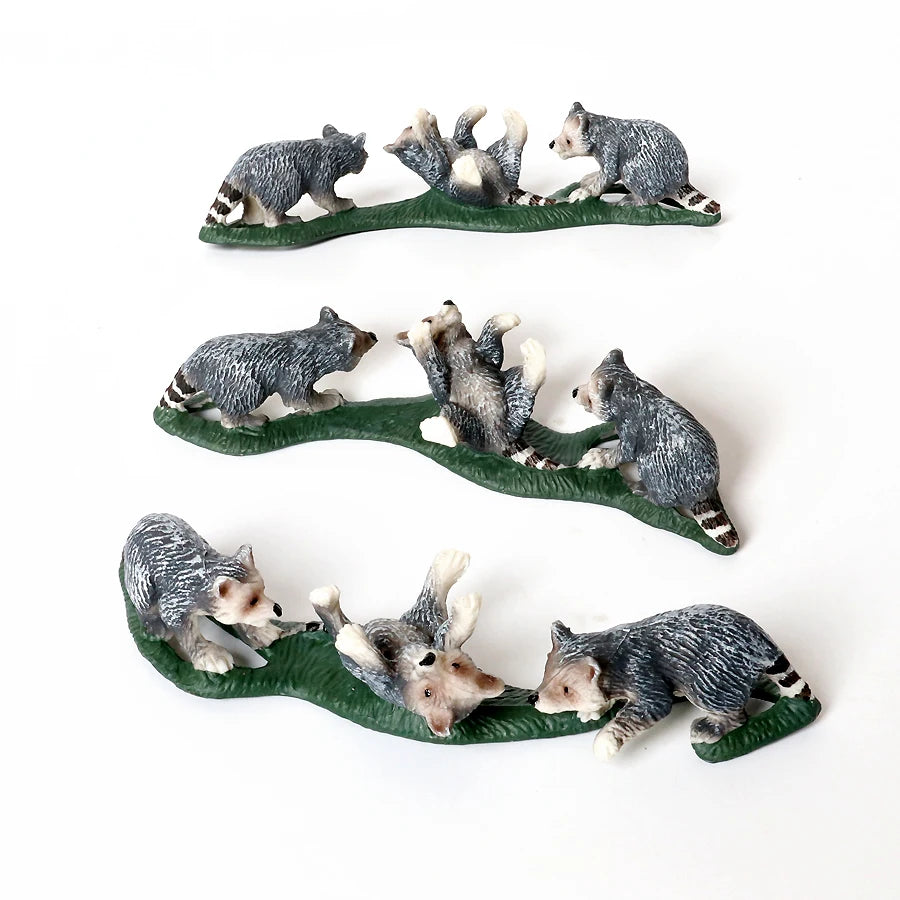 Realistic Woodland Creatures Figurines Toys Raccoon,Beavers ,Badger,Anteater,Platypus Easter Eggs Education Birthday Gift