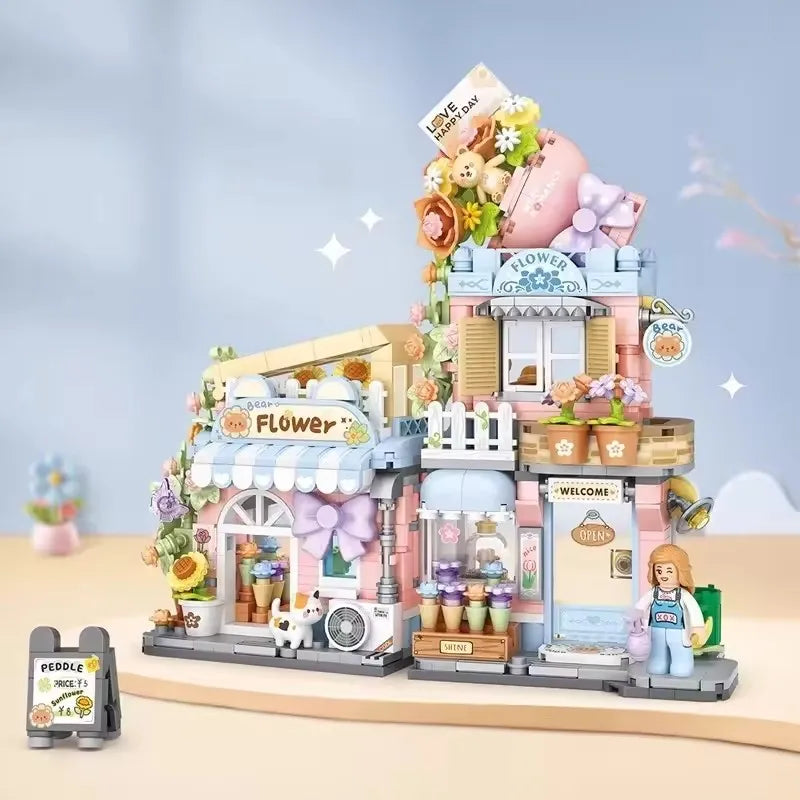 Flowers DIY decoration blocks Home decoration Model Building Blocks toys Assembly Toy Christmas Gift for Children Adult 4811