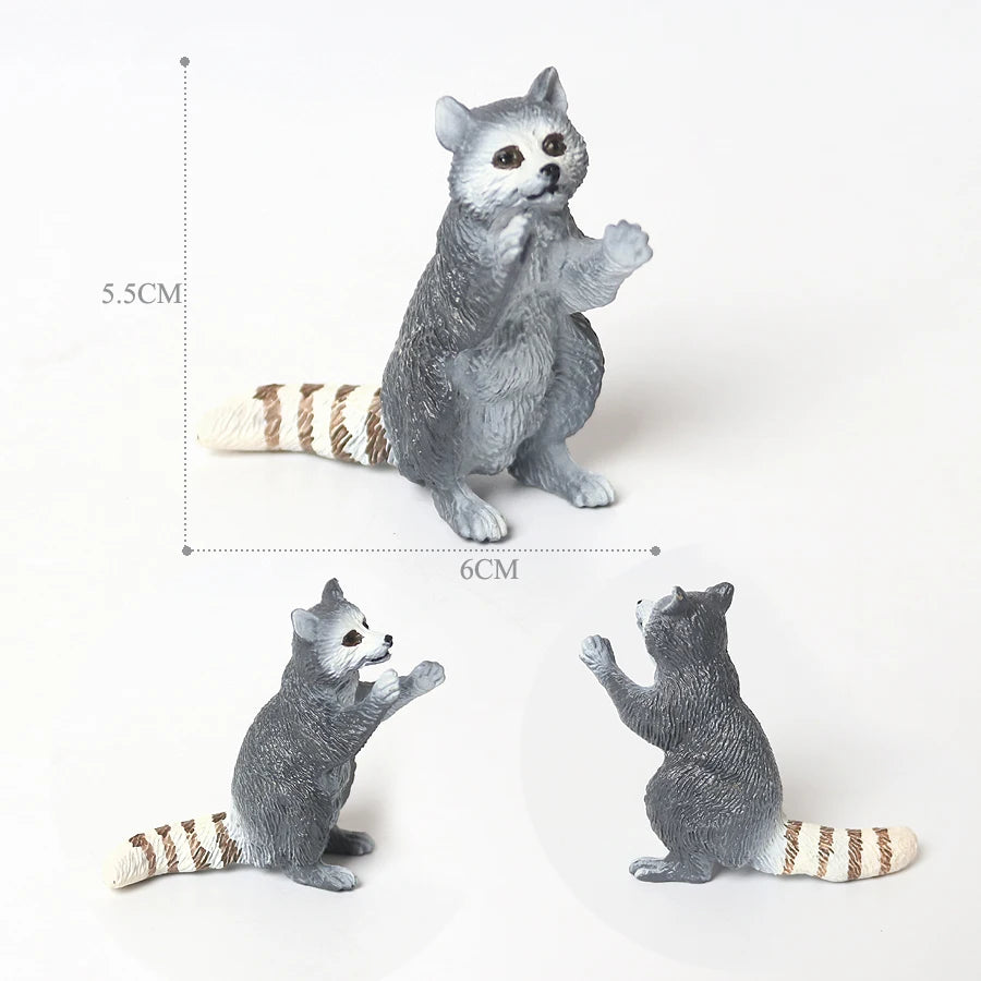 Realistic Woodland Creatures Figurines Toys Raccoon,Beavers ,Badger,Anteater,Platypus Easter Eggs Education Birthday Gift