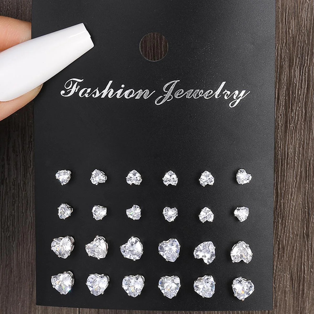 24pcs/set Fashion Minimalist Sparkling Zircon Stud Earrings For Women Decorative Earring Party Date Daily Wear Jewelry Gifts New