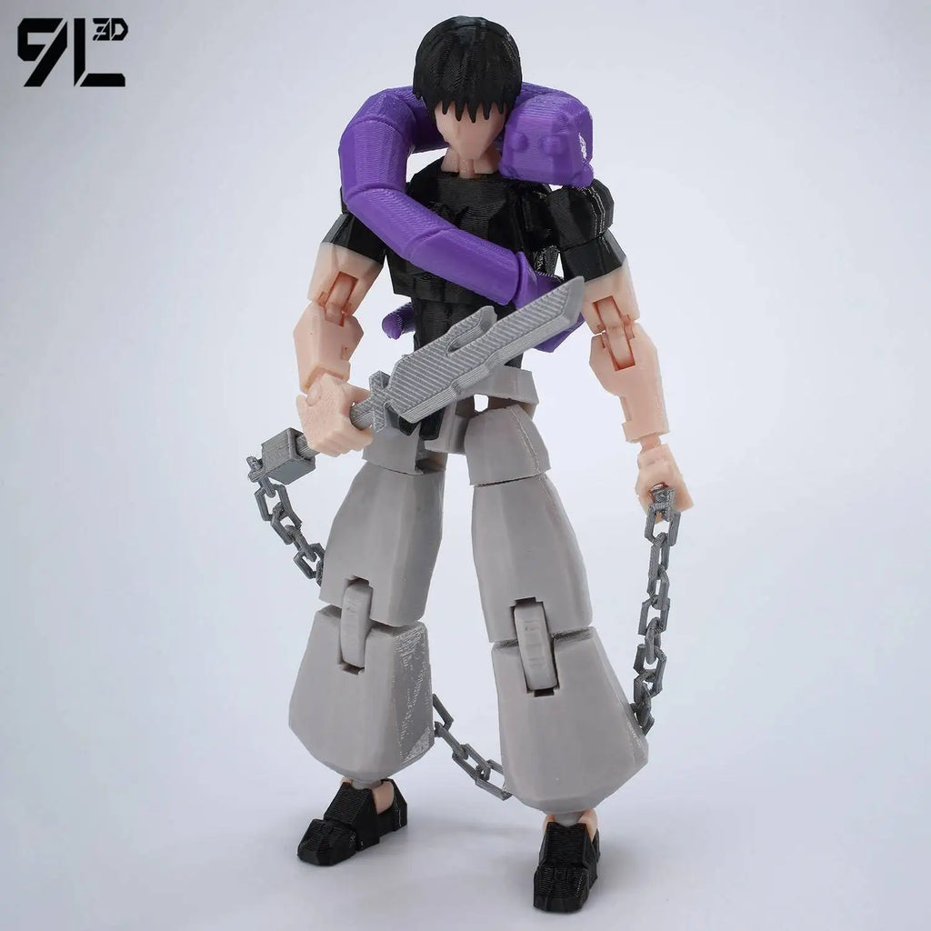 9L3D Printed Anime Jujutsu Kaisen Sukuna Yuji Yuta Satoru Gojo Lucky Dummy 13 Movable Shapeshift Action Figures Mannequin Toys