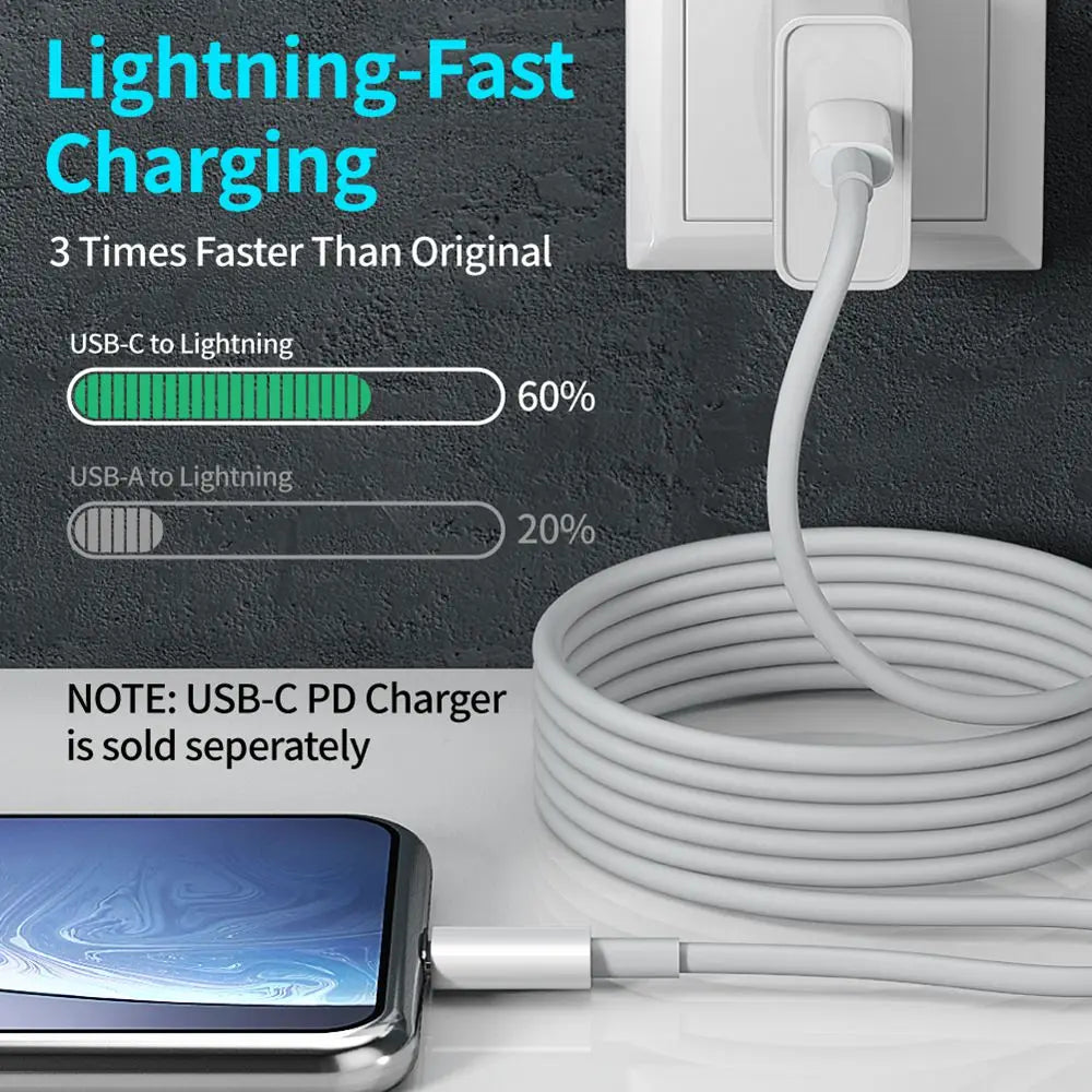 MFi certification LAIHONEN 1pc 2pcs Type C To Lightning Cable Fast Charging Suitable for iPhone 13 charger USB Type C suitable