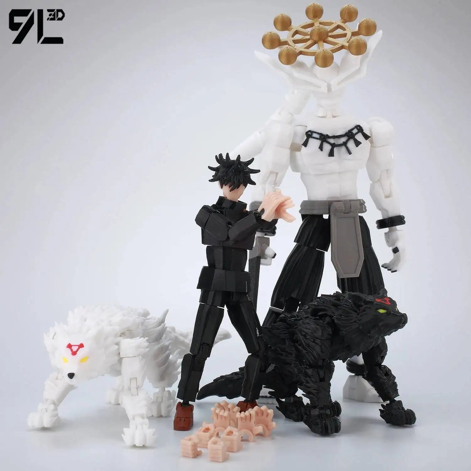 9L3D Printed Anime Jujutsu Kaisen Sukuna Yuji Yuta Satoru Gojo Lucky Dummy 13 Movable Shapeshift Action Figures Mannequin Toys