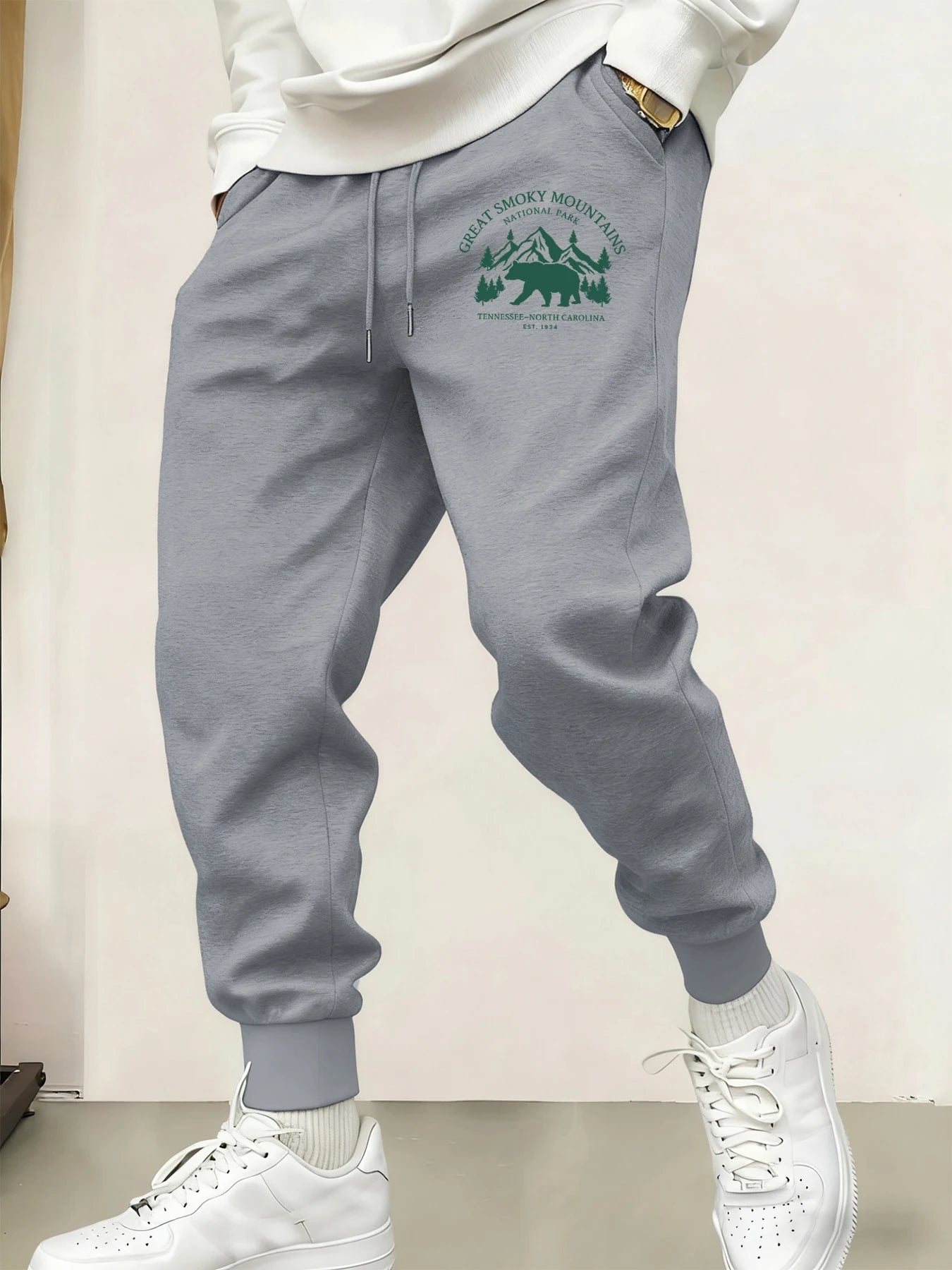 Great Smoky Mountais Nation Park Printed Mens Trousers Sport Fashion Jogging Pants Street Soft Sweatpants Autumn Comfy Clothing