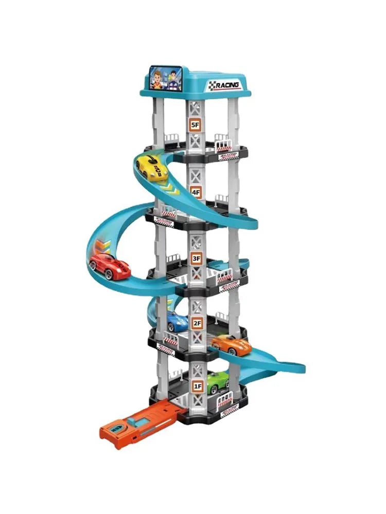 Race Track Car Ramp Toy Educational Game For Boys Children 3 4 5 Year Racing Gliding Track Toys Puzzle Gliding Rail Car Park Toy