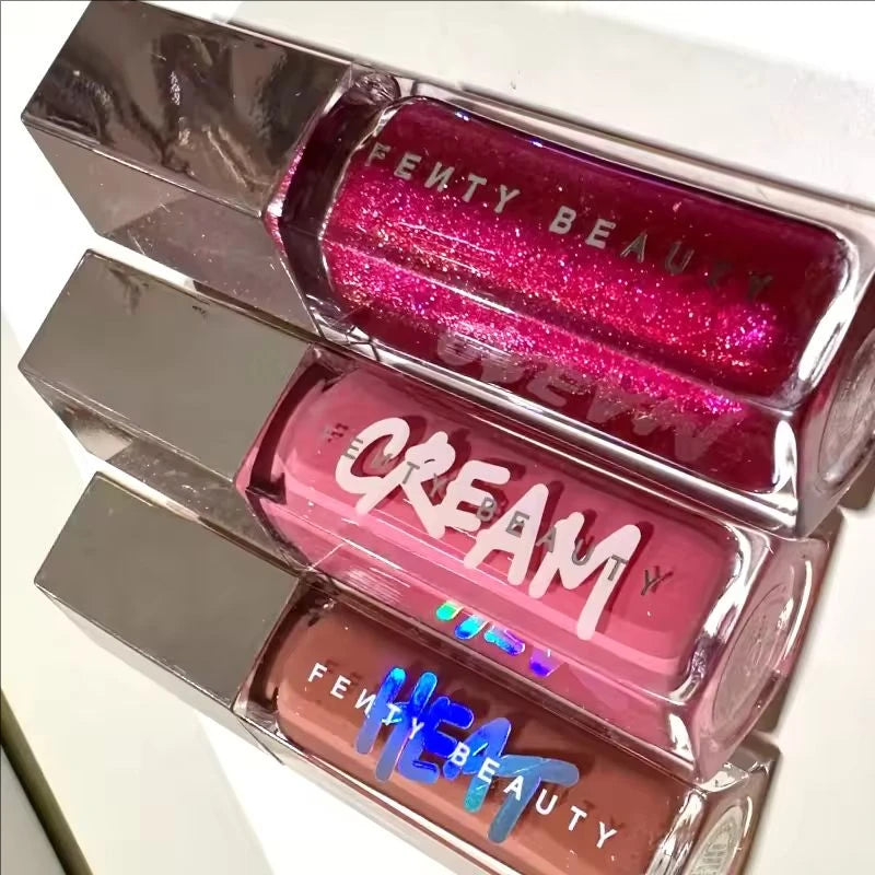 Christmas Best Seller Fenty Beauty Lip Glaze 15-color High Gloss Diamond Shimmering Glass Lip Gloss Sexy Nourishing Women Makeup