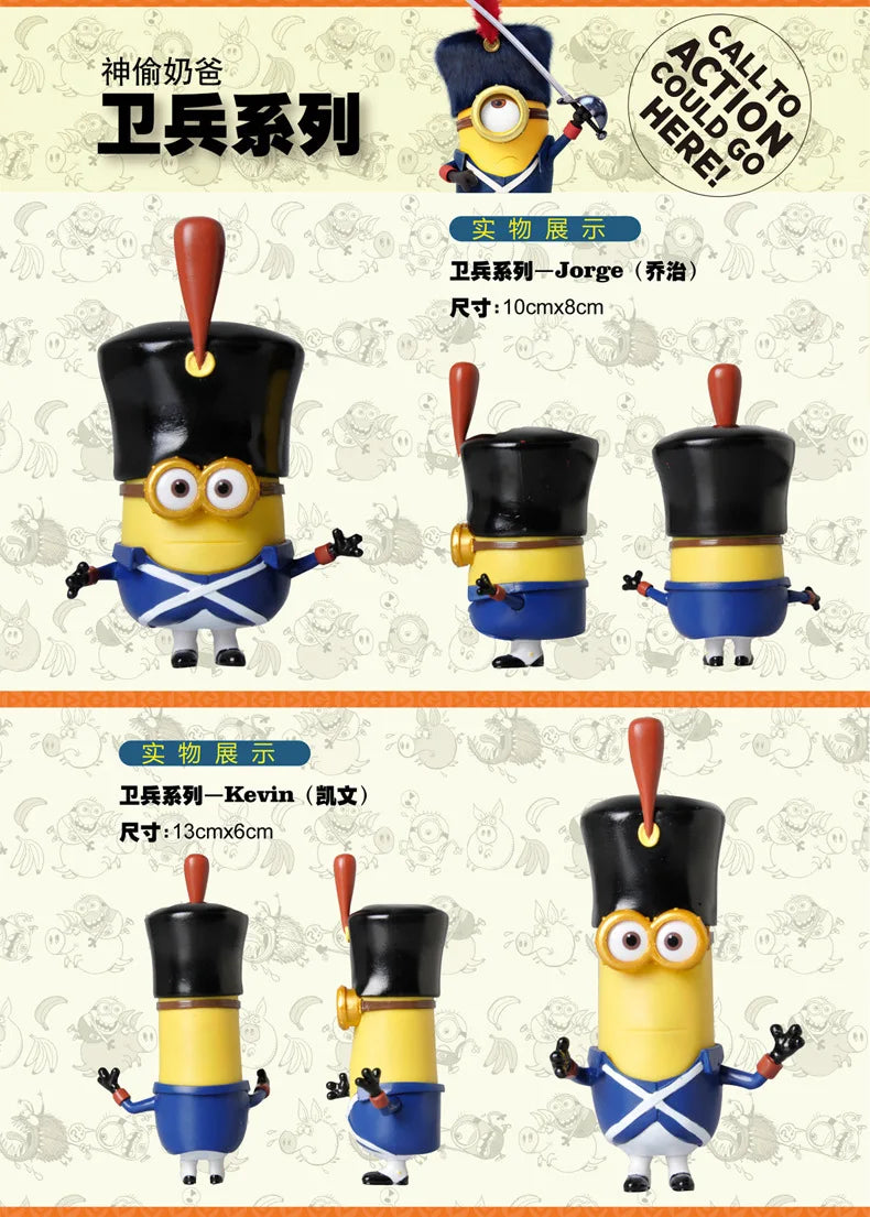 Authentic Full Series Toys Set Miniones Kevin Bob Gru 3d Eye Despicable Miniones With Action Figures Toys For Kids Gifts