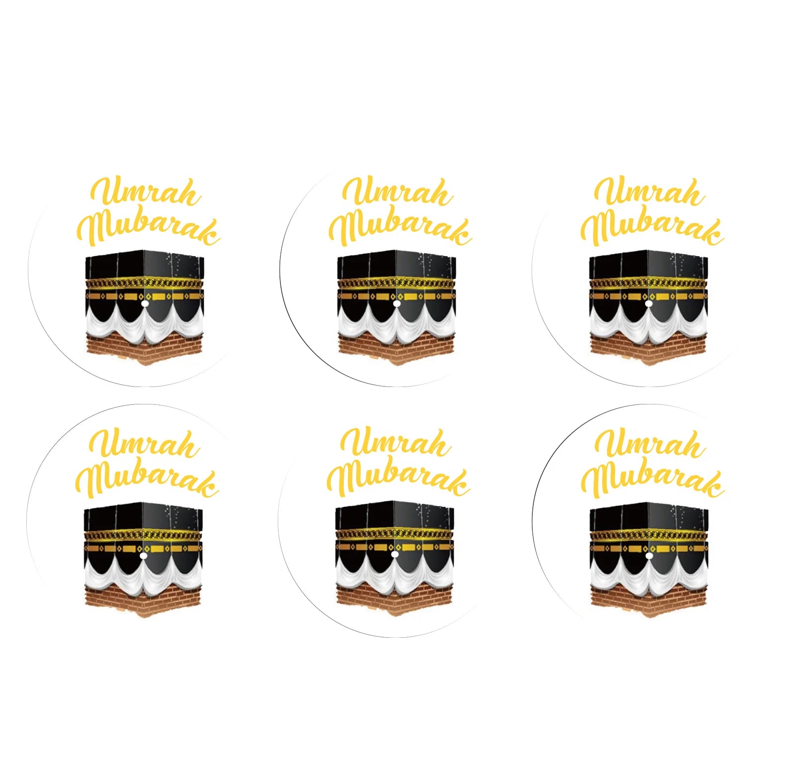 umrah mubarak decorative stickers, Muslin Sheep Holidays Kaaba Bottle Wrapper, hajj mubarak gift decoration supplies