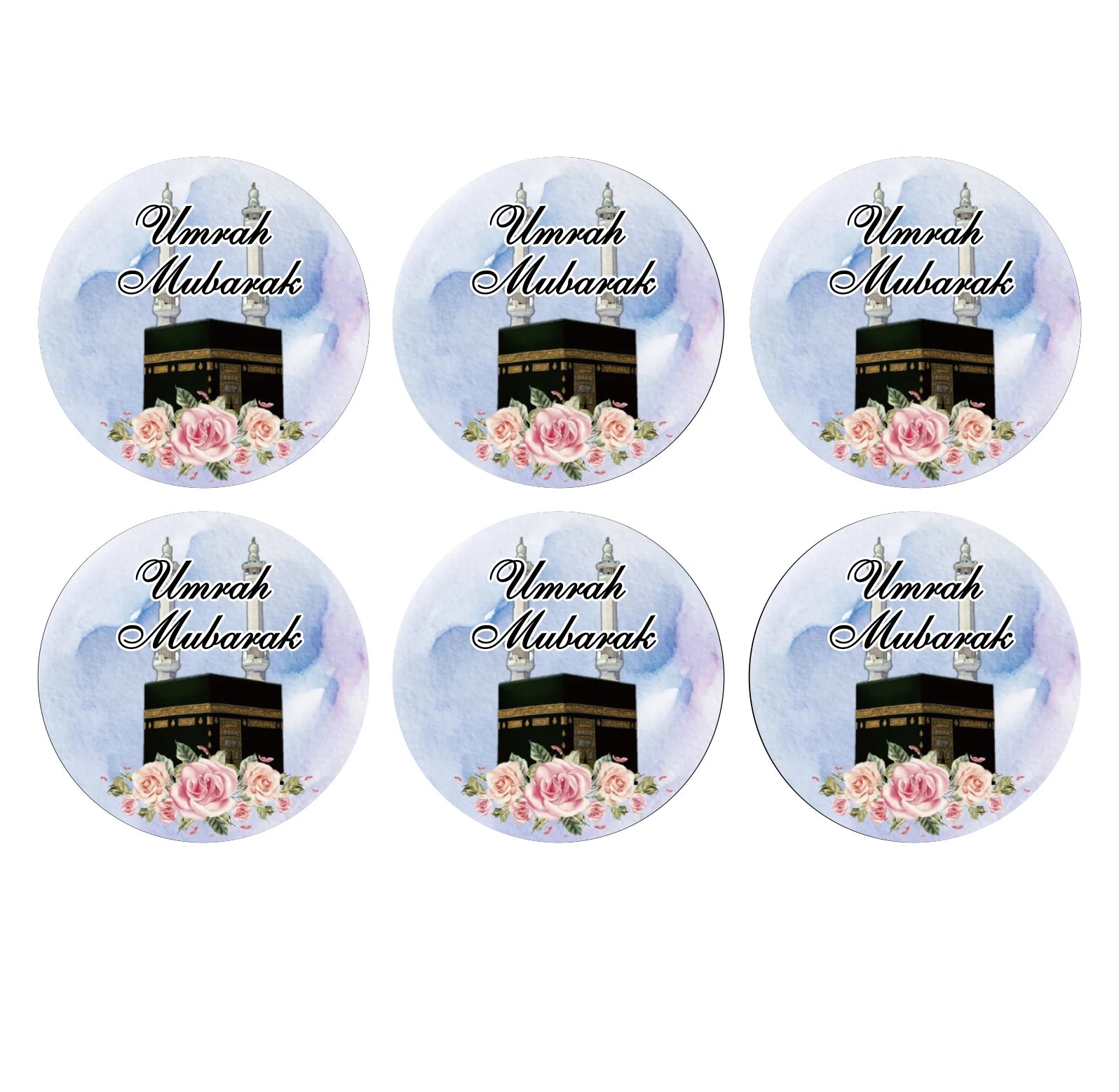 umrah mubarak decorative stickers, Muslin Sheep Holidays Kaaba Bottle Wrapper, hajj mubarak gift decoration supplies
