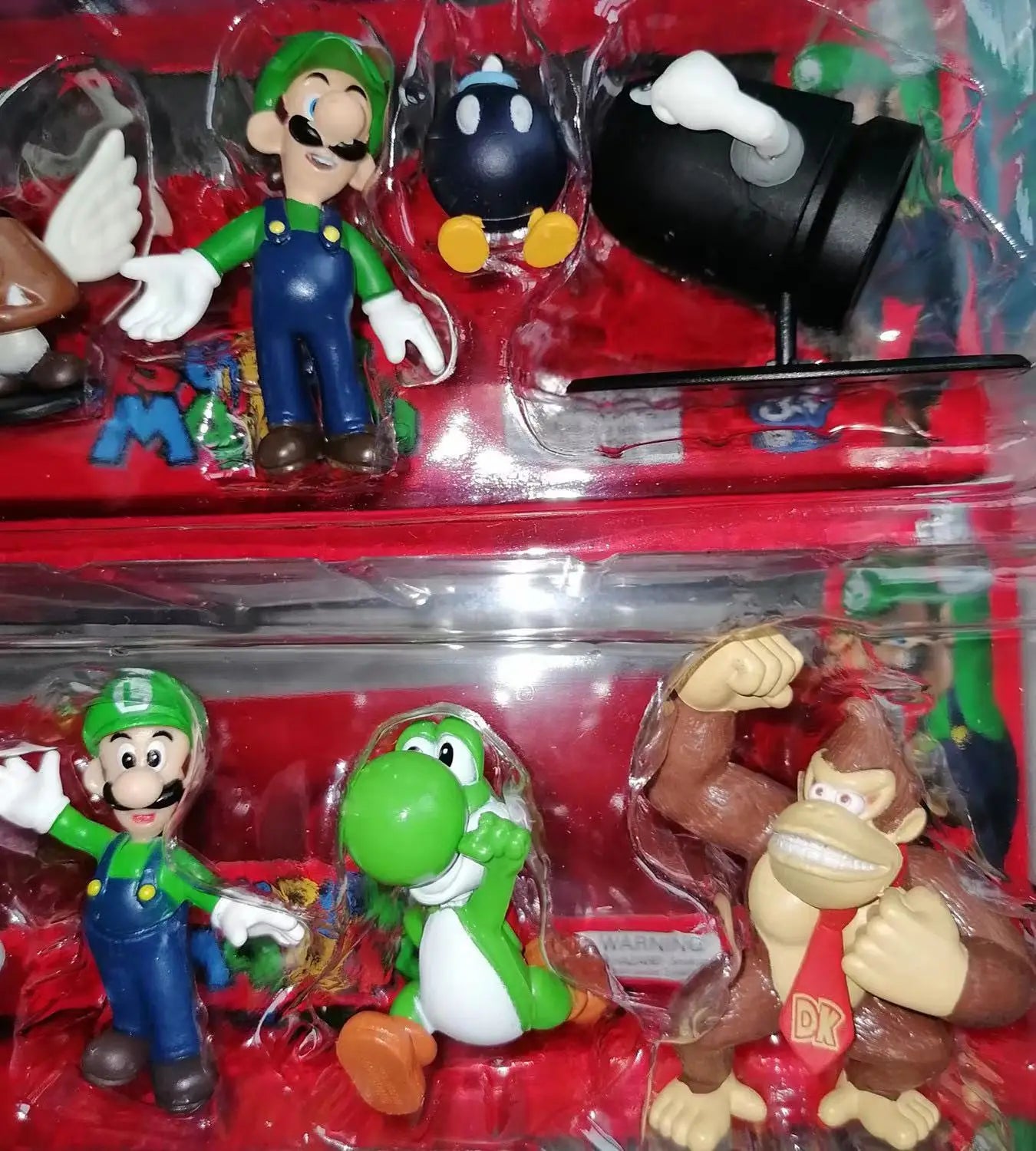 Super Mario Bros PVC Action Figure Toys Dolls Model Set Luigi Yoshi Donkey Kong MushroomFor Kids Birthday Gifts