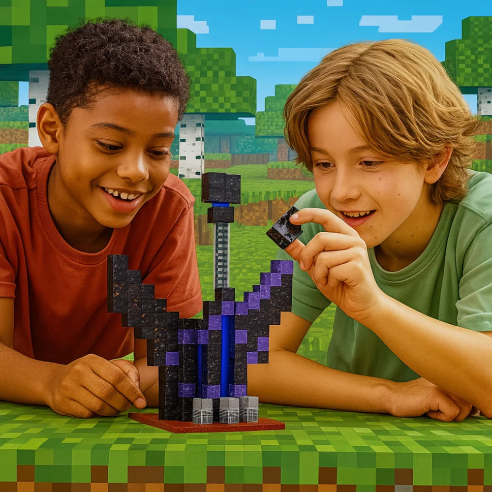 Magnetic Building Blocks Mine World Magnet Cube for Stacking Construction Brick Set Pixel Style Sensory Toys Kid Boys Girls DIY