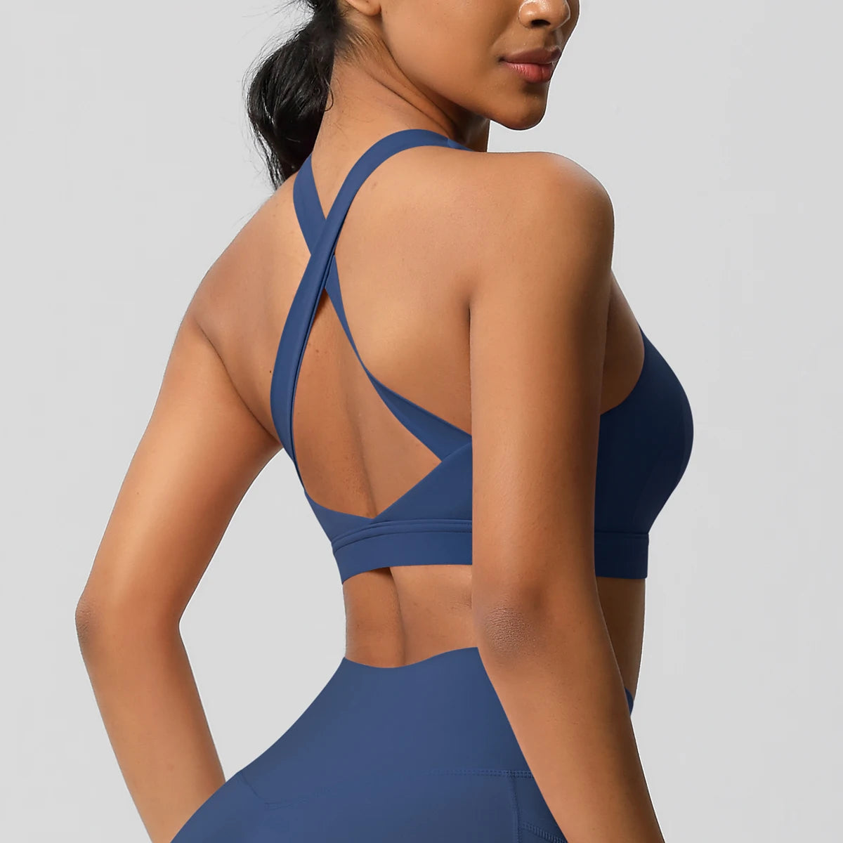 Women Sexy Yoga Vest Sexy Breathable Quick Drying Sport Brassiere Gym Push Up Shockproof High Intensity Pilates Clothes Women