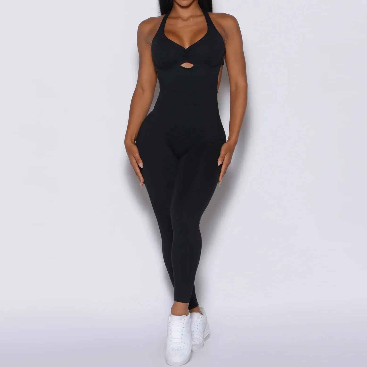 Sporty Jumpsuit Women Sportwear 2025 Workout Yoga Clothes Push Up Gym Set Women Sportswear Sport Outfit Fitness Overalls Black