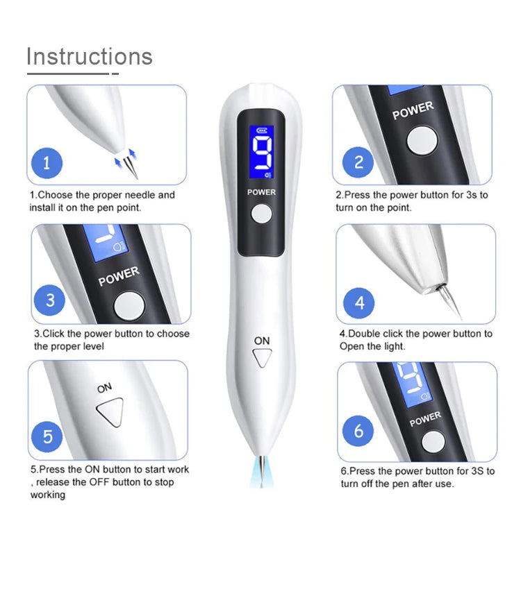 UBilli Beauty Laser Plasma Pen Freckle Remove Pen Wart Remover Tattoo Remover Instruments Skin Tag Removal Spot Beauty Care Tool