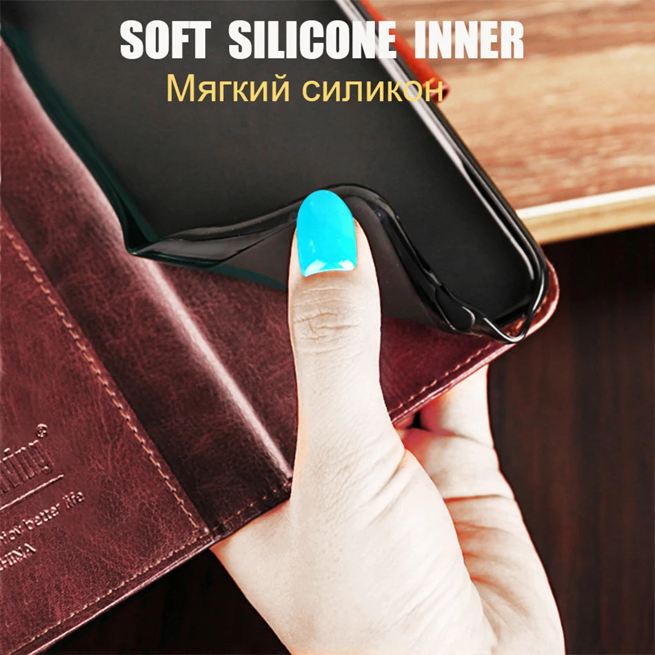Leather Wallet Phone Case For iPhone 17 Pro Max Air 16 16Pro 16e 16Plus 15 12 14 13 11 SE XS XR X 8 7 Plus Flip Card Slot Cover