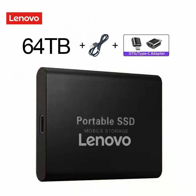 Lenovo External Hard Drive Portable SSD 1TB 2TB External Mobile Hard Disk 32TB USB 3.1/Type-C Solid State Disks For Laptops MAC