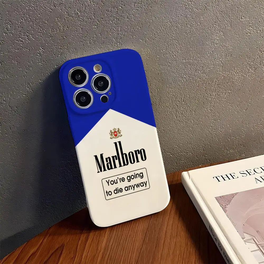 Cigarette-M-MarlboroeS Phone Case For IPhone 16Promax 16 15 14 13 12 11 Pro Max Plus Mini Film Soft Personalized Cover