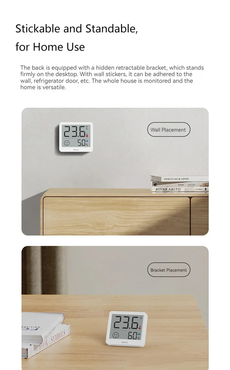 Xiaomi DUKA Atuman 2.5 Inch LCD Electronic Digital Temperature Humidity Meter Indoor Mini Thermometer Hygrometer Weather Sensor
