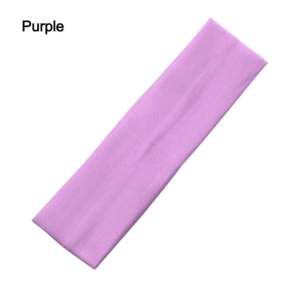 1PC Elastic Headband Sport Anti-slip Rubber Yoga Hair Bands For Women Men Running Sports Football Stretch Sweatband Candy Color