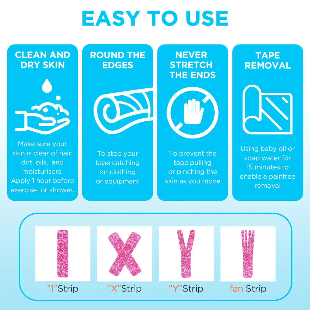 2 Rolls OK TAPE PRO Kinesiology Tape, New Packaging 5cmX16ft Free Cut Tape, Updated Elastic Athletic Tape Therapeutic Latex Free