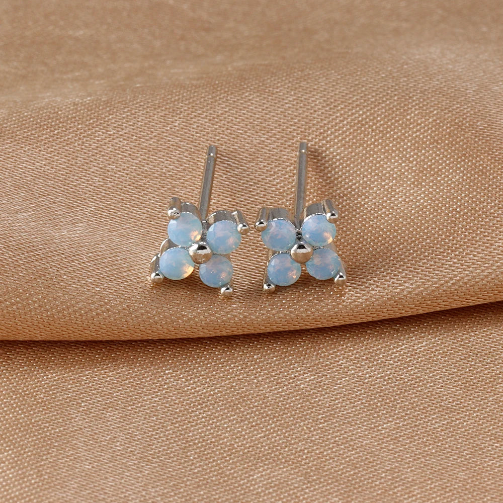 New Arrival Korean Trendy Stainless Steel Fresh Lovely Sweet Flower Stud Earrings For Women 2023 Fashion Jewelry