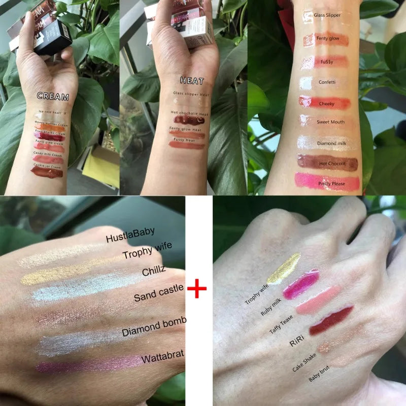 Fenty Beauty Transparent Lip Glaze Color Mirror Shine Glitter Lip Gloss Balm Sexy Lip Plumper Cosmetics Makeup Liquid Lipstick