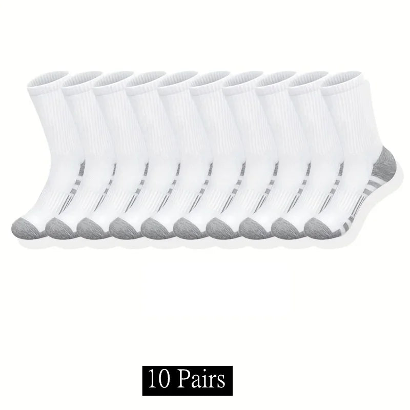 10/20/30 Pairs Men's Classic Crew Socks Unisex Sports Socks for Men Running Basketball Anti-slip Outdoor Breathable Man Socks