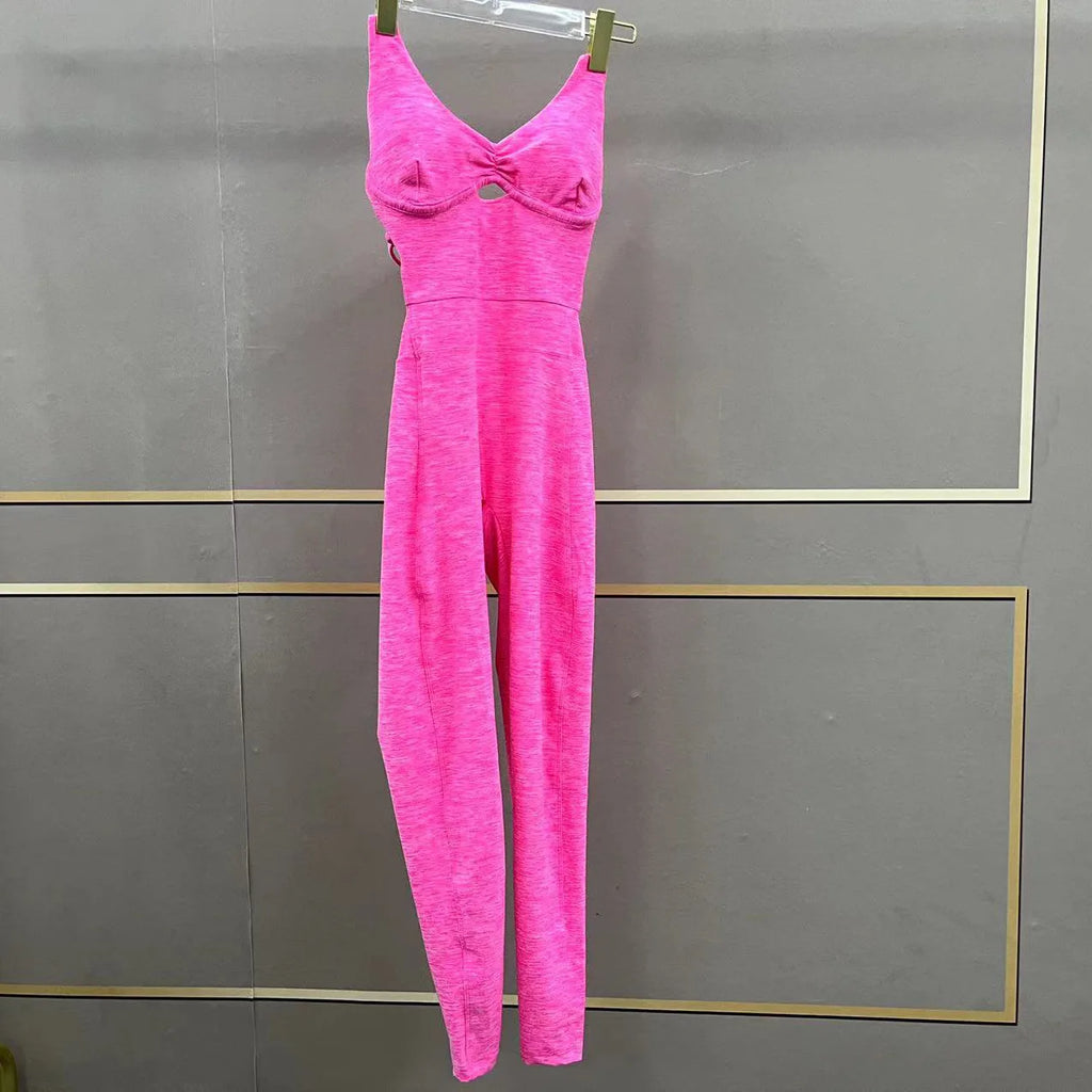 Sporty Jumpsuit Women Sportwear 2025 Workout Yoga Clothes Push Up Gym Set Women Sportswear Sport Outfit Fitness Overalls Black