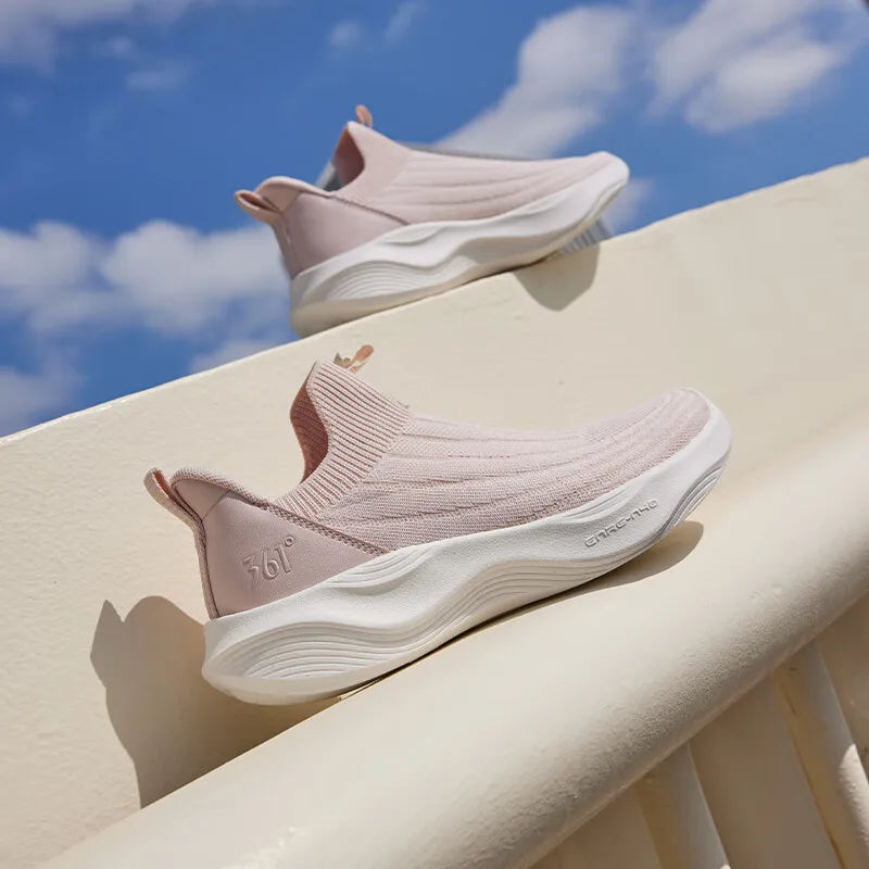 361 Degrees Women Running Shoes Spring New Mesh Thick Bottom Rebound Casual Shock-absorber Durable Female Sneaker 682512238