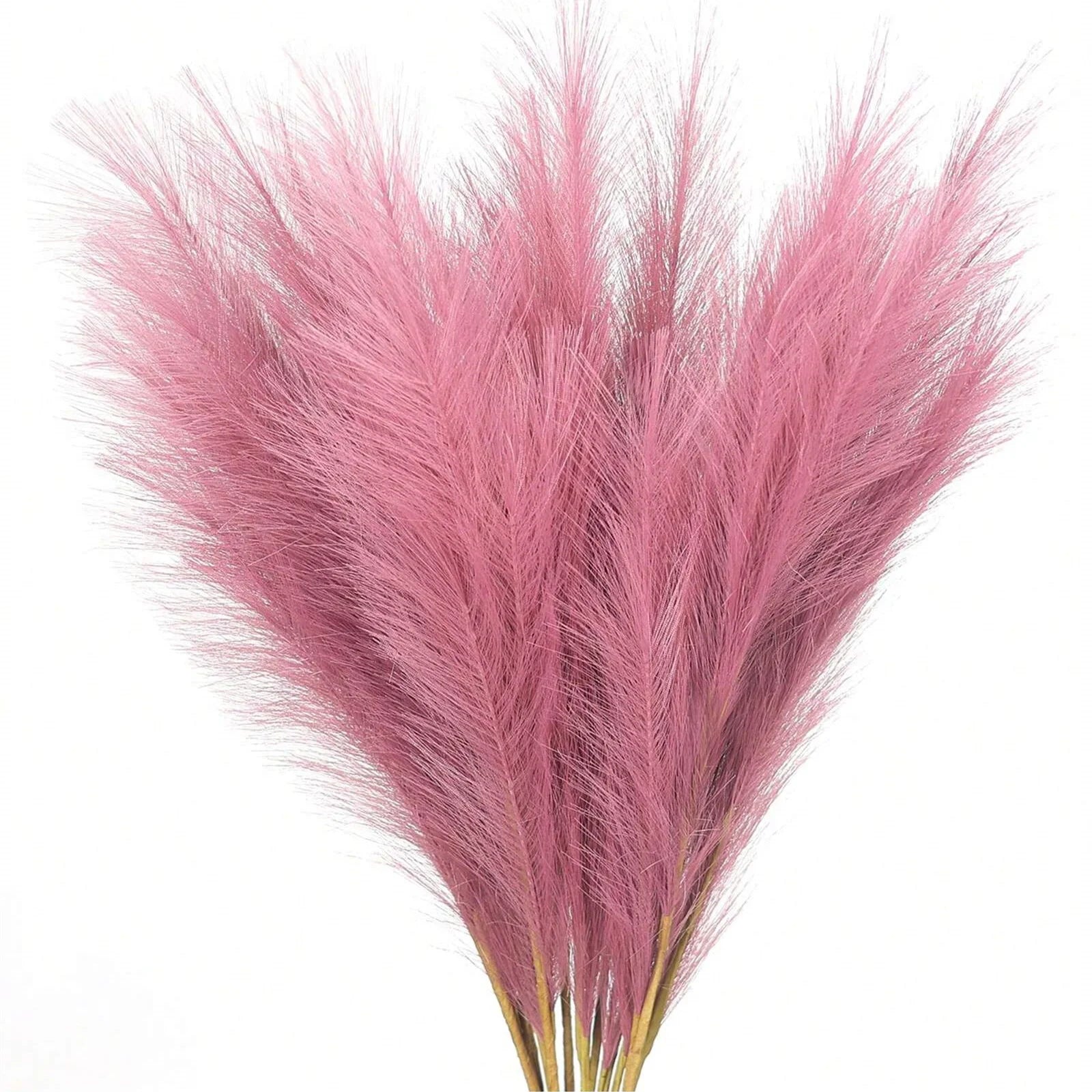 5/10/20pcs Red Artificial Reeds,55cm/21.65in Tall Plush Faux Grass,Large General Pampas Tree Branches,Wedding Party Decoration
