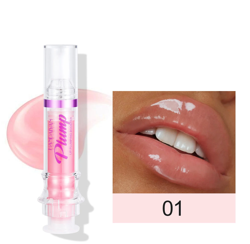 HANDAYAN 6 Color Lip Plumper Gloss Moisturizing Honey Oil Enhancer Transparent Shine Booster Makeup Beauty