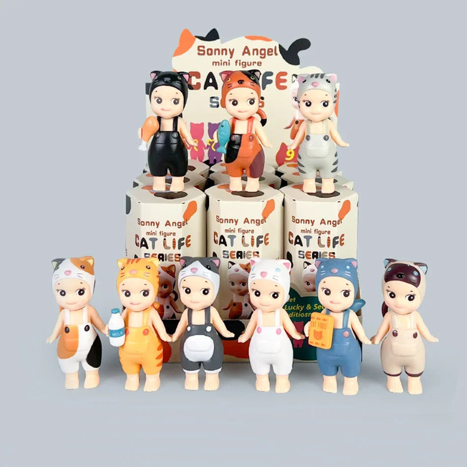 -Sonnny Angel 20th Anniversary Hippers Blind Box Animal Cat Life Series Anime Figures Ornaments Dolls Fans Toy Set For Kids Gift