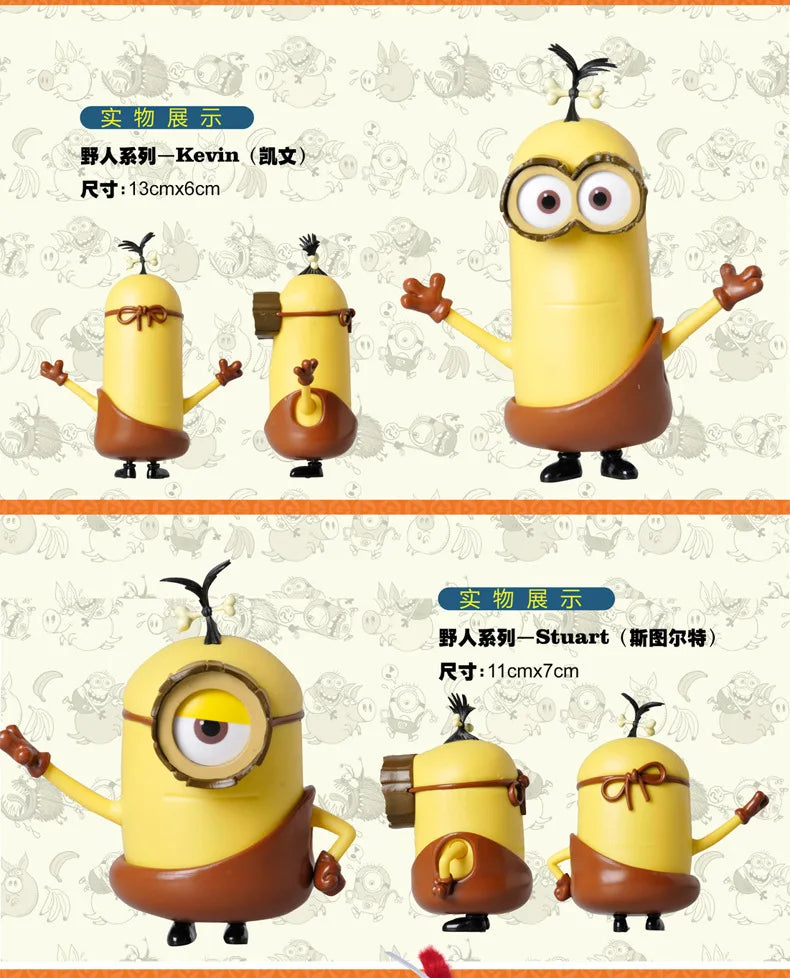 Authentic Full Series Toys Set Miniones Kevin Bob Gru 3d Eye Despicable Miniones With Action Figures Toys For Kids Gifts