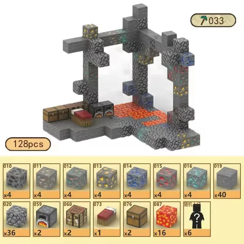 Magnetic Building Blocks Mine World Cube Magnet World Set for Kid Age 3+ DIY Model Children Stem Best Montessori Sensory Toy