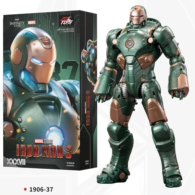 1:10 ZD Toys Iron Man MK25 Striker MK26 Gamma MK36 Peacemaker MK40 MK2 War Machine MK15 Sneaky Action Figure Collections Gift