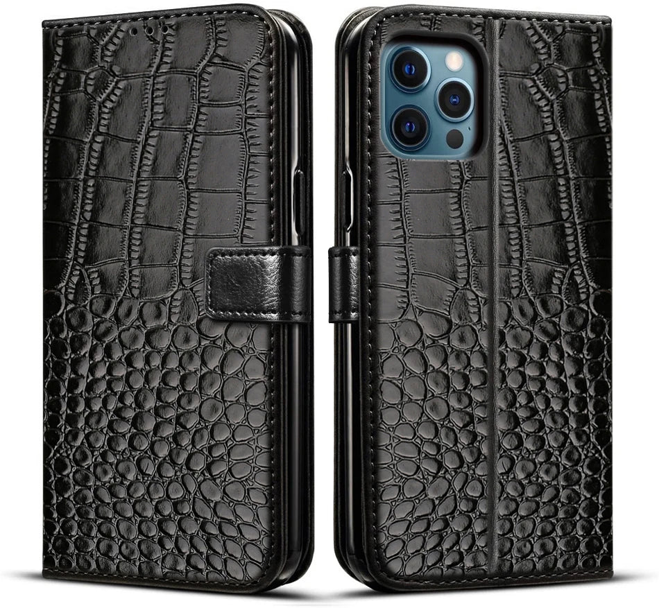 Leather Wallet Phone Case For iPhone 17 Pro Max Air 16 16Pro 16e 16Plus 15 12 14 13 11 SE XS XR X 8 7 Plus Flip Card Slot Cover