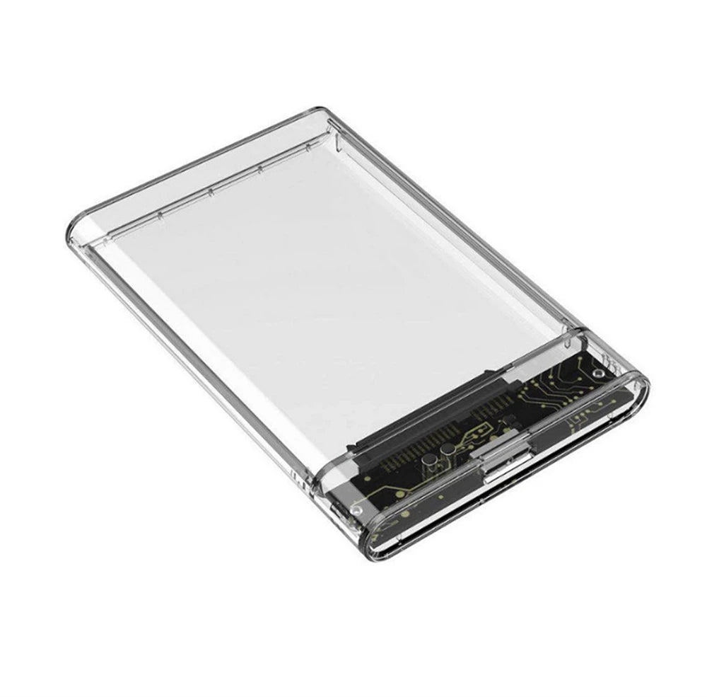 USB 3.0/Type C HDD Enclosure 2.5 inch SATA SSD External Hard Drive Case with 5Gbps Transfer Speed Clear Harddisk Boxs Tool-Free