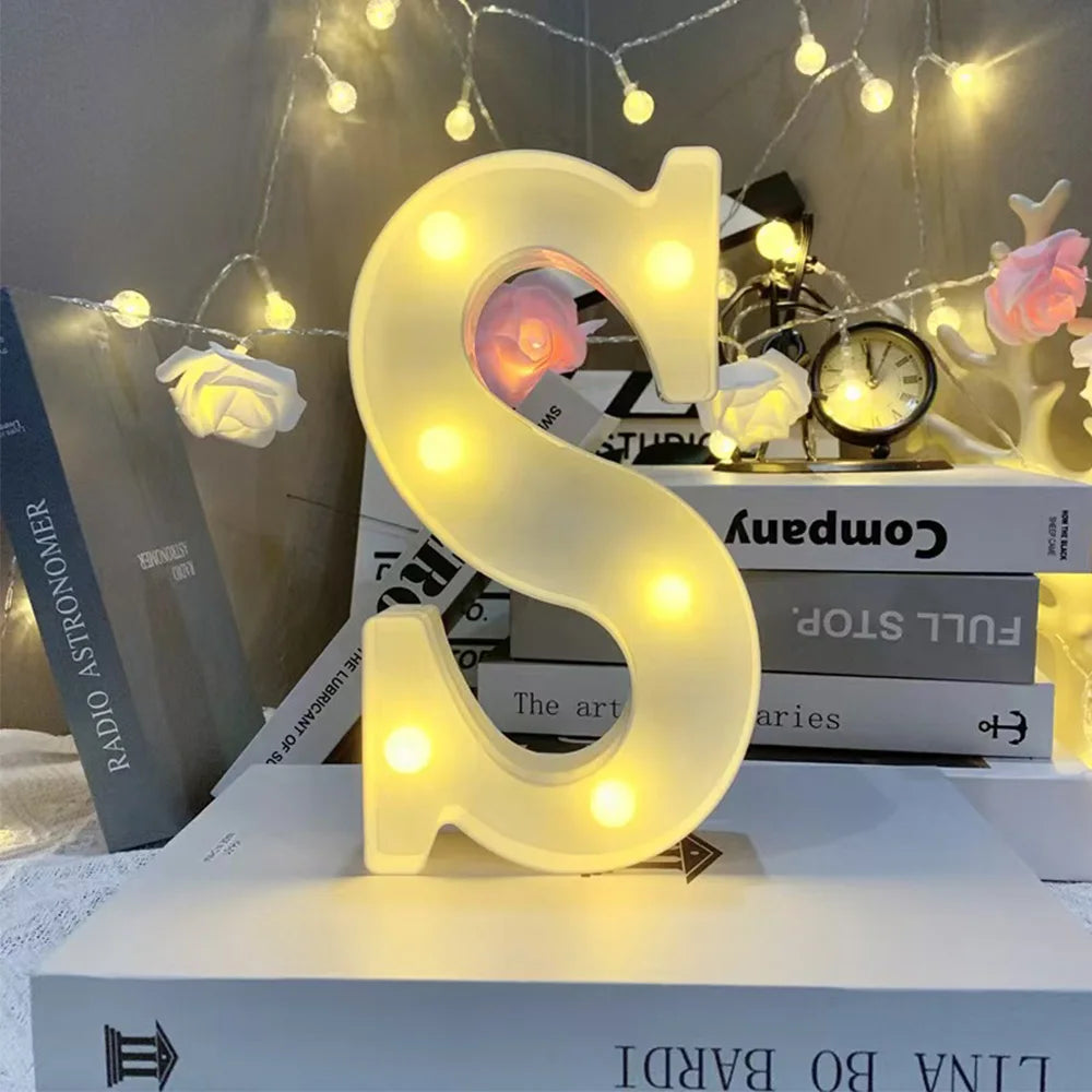 16cm LED Letter Light, Luminous Letter And Number Night Light, Suitable For Home, Bar, Wedding, Birthday Party Decoration